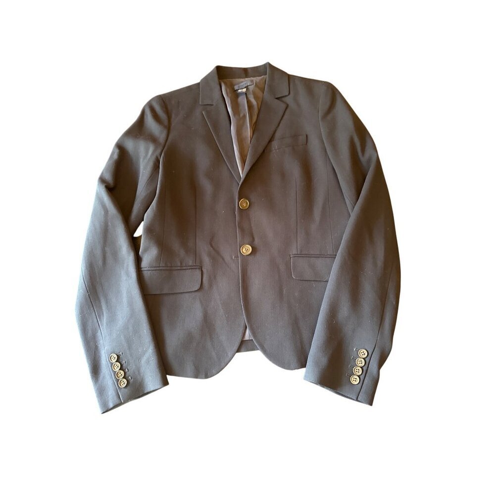 J.Crew Womens Navy Blazer Size 10T Acetate & Polyester Lining Made In Japan